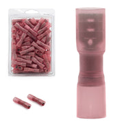 22-18 Gauge Red Heat Shrink 1/4" Quick Disconnects