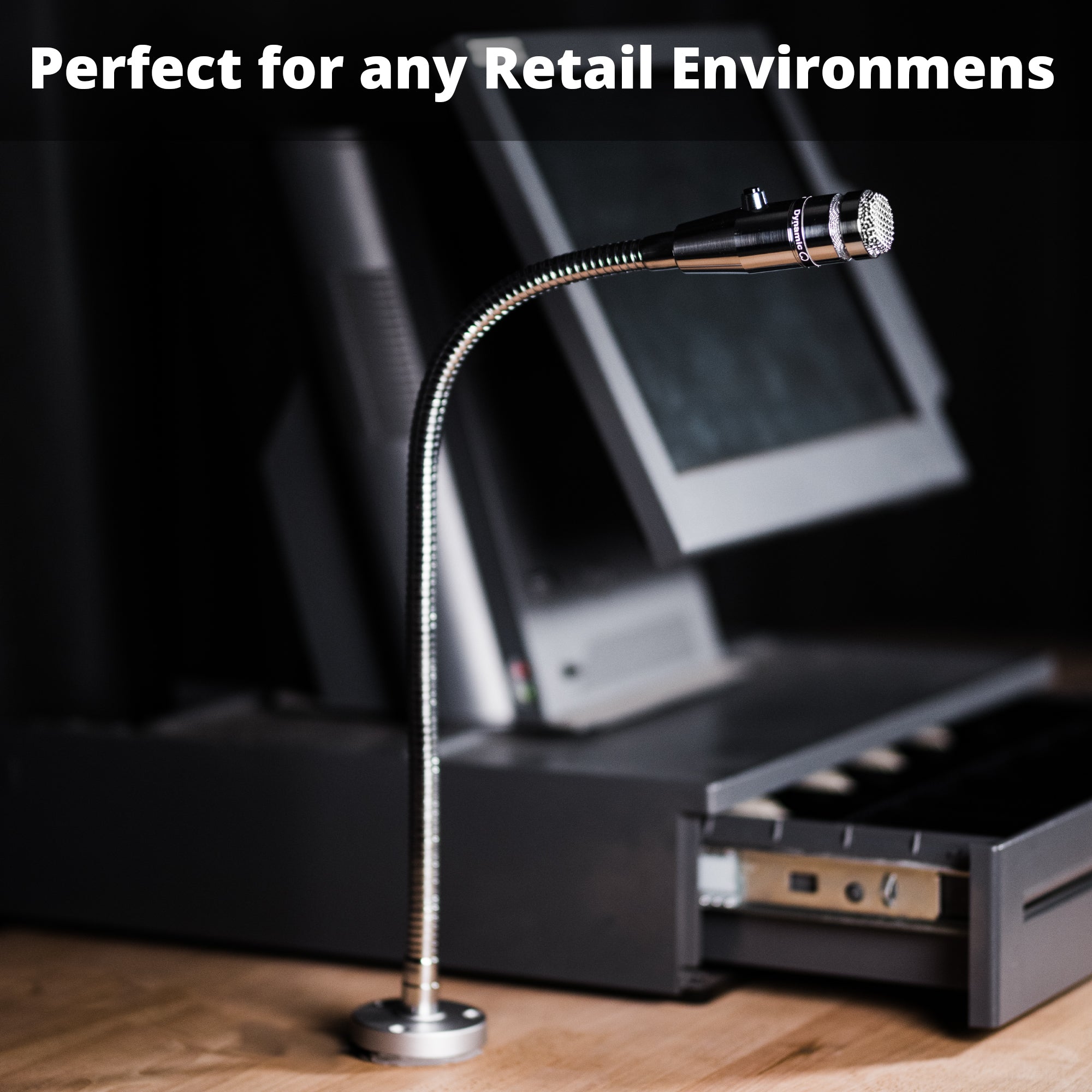 Rebuild Skills RBX-515SBG-18X Cardioid Dynamic Low Z Microphone with 18" Inch Gooseneck and Push-to-Talk Switch