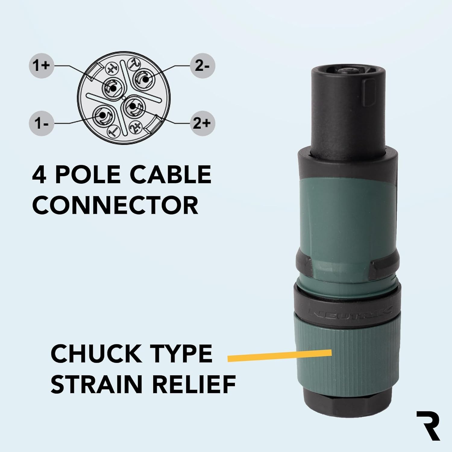 Neutrik NL4FXX-W-S SpeakON Cable Mount