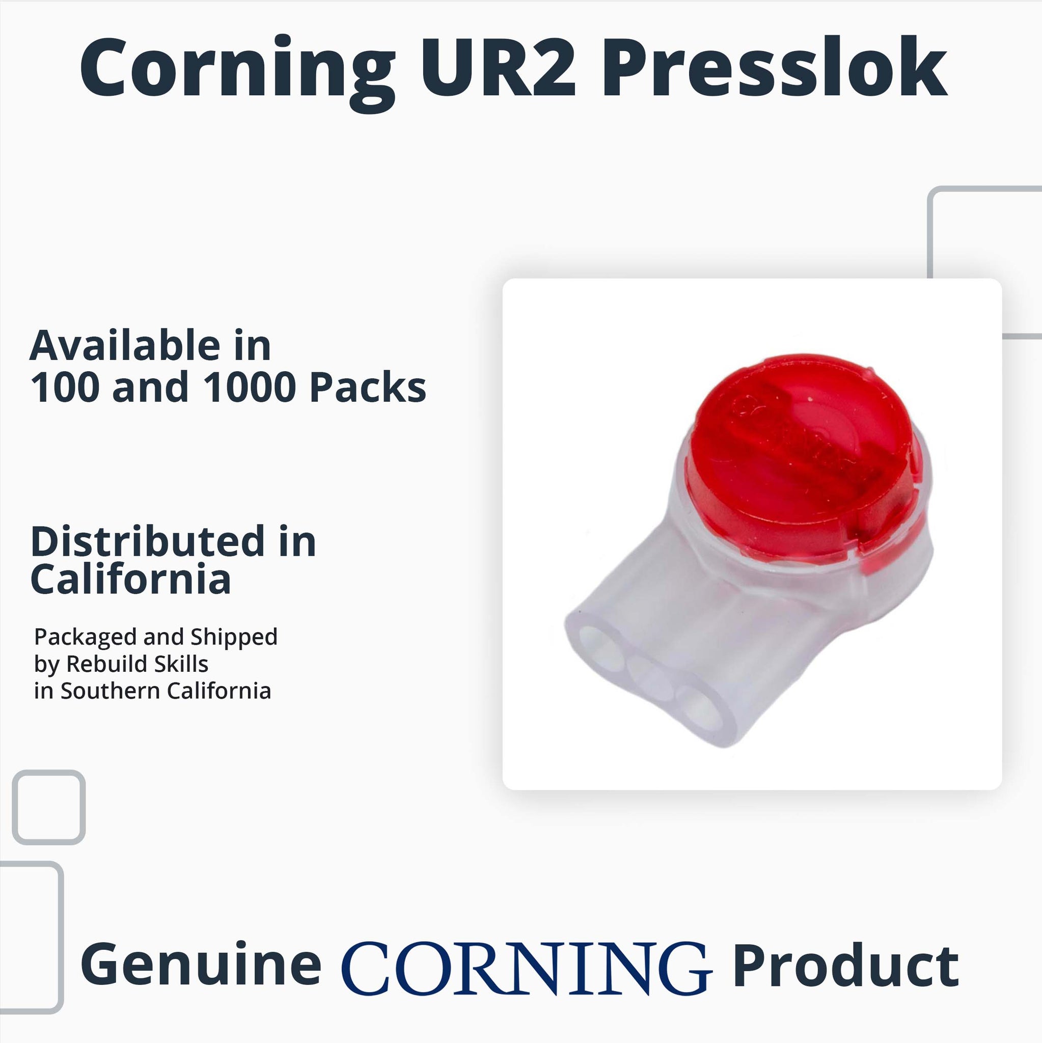 Ur Box 3M Corning UR2 Connectors - Gel Filled Scotchlok Presslok – ReBuild Skills