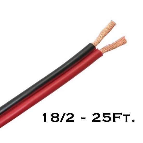 18/2 Red &amp; Black Zip Wire - 25Ft
