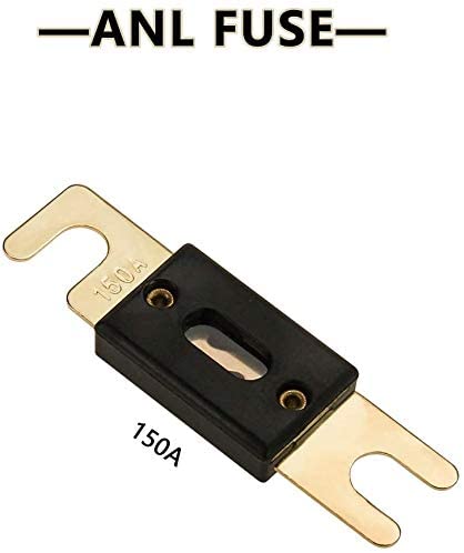 150A Inline ANL Fuse Holder for 0/2 / 4 Gauge GA AWG Fuse Block Holder With Insulating Cover For Cars, Audio, Automobiles, Amplifiers, Solar Panel Systems, Inverters
