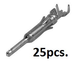 AMP CPC AND Multimate Type VI Crimp Pin, Size 16, 22-18AWG (66591-1), Bright Tin, 25 Pack