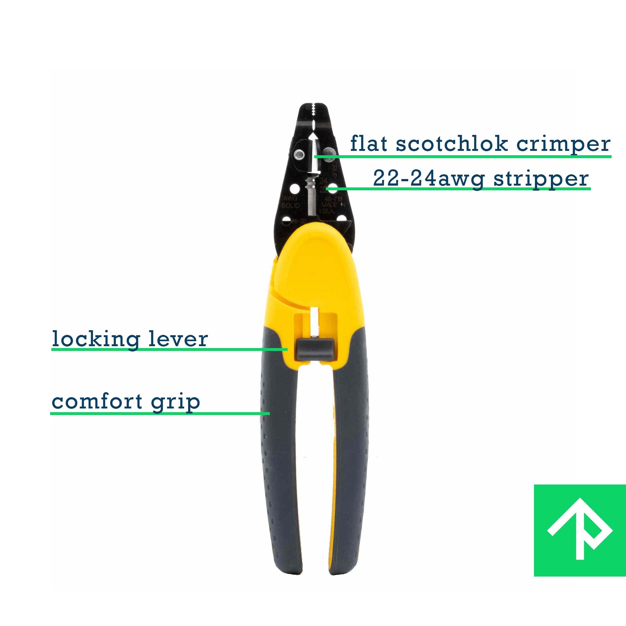 Ideal 45-719R Kinetic Stripper/Crimper Tool with Bonus UR Connectors 25pk