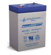 6V 4.5AH Sealed Lead-Acid Battery with F1 Terminals
