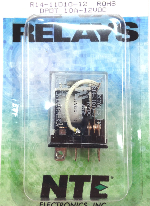Relay 12VDC 10Amp DPDT Plug In/Solder Terminals