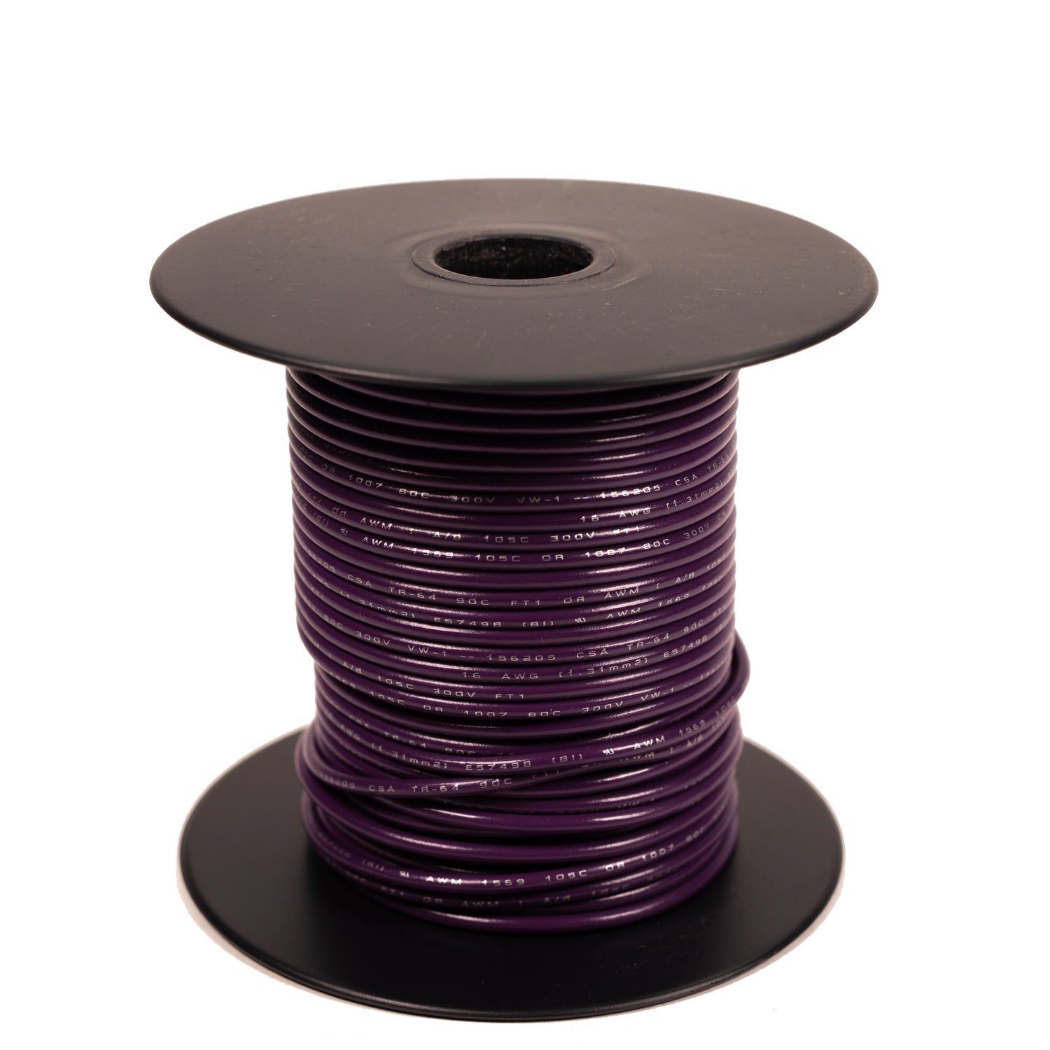 Purple 14GA Automotive Wire 105Â°C 60V 100&#x27; Grease, Oil &amp; Acid Resistant