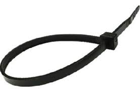 8" 40lb UV Black Cable Ties 100Pk