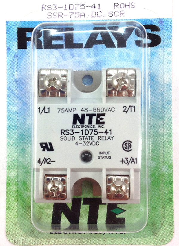 Relay Solid State 75Amp 3-32VDC Input 36-530VAC Output SPST