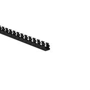 Slotted Wall Wiring Duct, 1" X 1", Non-Adhesive, PVC, Black, 6ft Long Piece