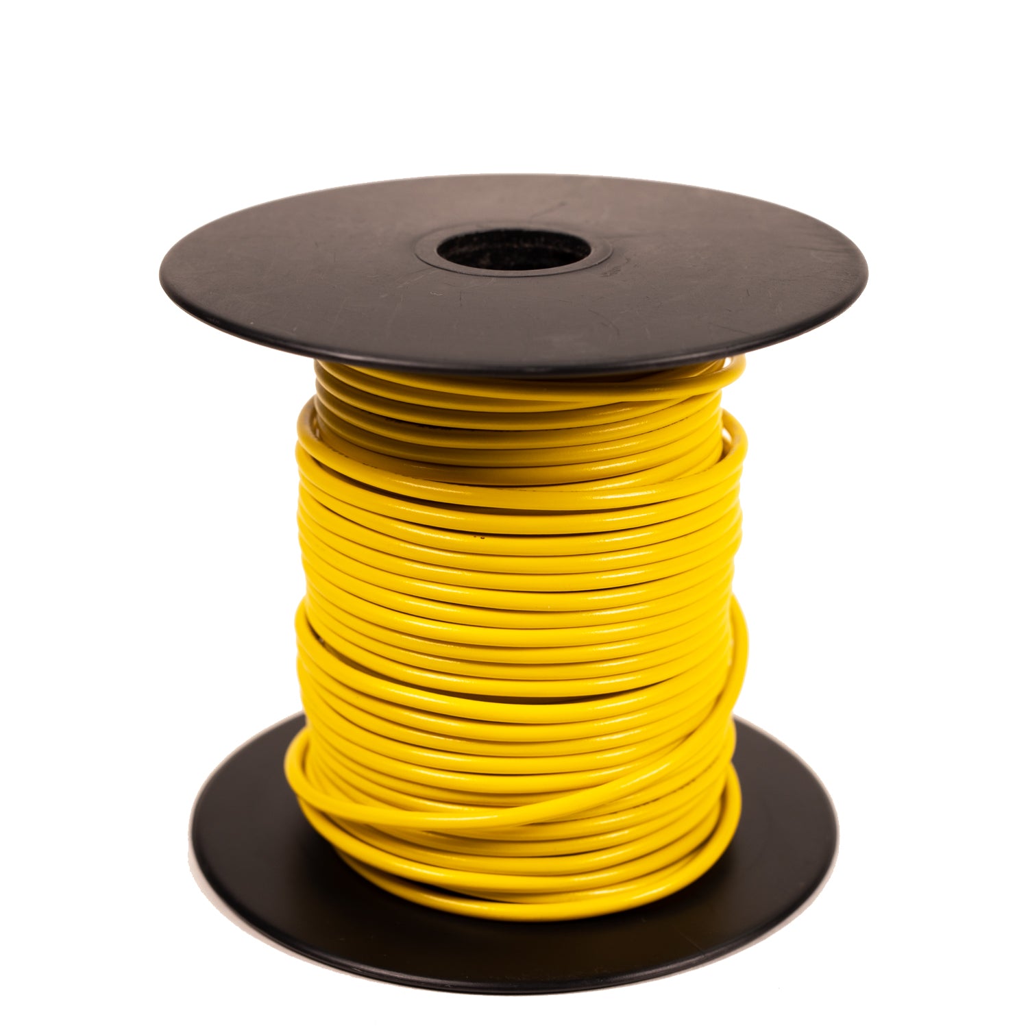 Yellow 14GA Automotive Wire 105Â°C 60V 100&#x27; Grease, Oil &amp; Acid Resistant