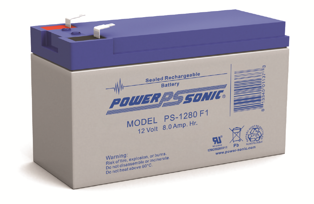 12V 8AH Sealed Lead-Acid Battery with F1 Terminal